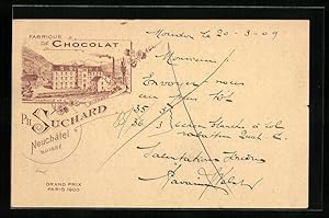 Ansichtskarte Bludenz, Fabrique de Chocolat Suchard, Grand Prix Paris 1900, Schokoladen-Reklame, ...