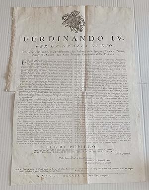 Ferdinando IV Legge divieto di Giochi proibiti Bando Napoli 1760 Majorino