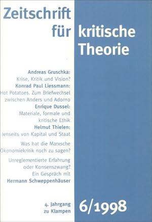 Zeitschrift für kritische Theorie / Zeitschrift für kritische Theorie, Heft 6: 4. Jahrgang (1998)