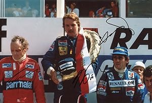 Bild des Verkufers fr Keke & Alain & Niki Rosberg & Prost & Lauda Autograph | signed photographs zum Verkauf von Markus Brandes Autographs GmbH
