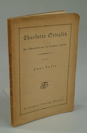 Bild des Verkufers fr Charlotte Stieglitz. zum Verkauf von Antiquariat Dorner