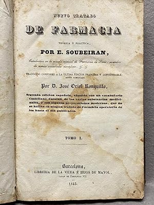 NUEVO TRATADO DE FARMACIA teórica y práctica - Tomo I.