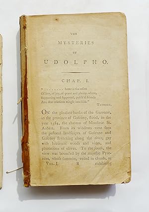 The Mysteries of Udolpho Volume ONE ONLY.