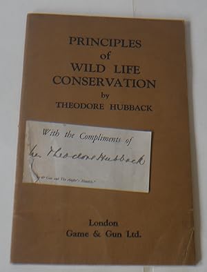 Bild des Verkufers fr Principles of Wild Life Conservation zum Verkauf von Hereward Books