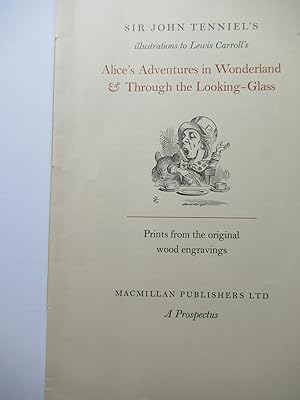 SIR JOHN TENNIEL'S ILLUSTRATIONS TO LEWIS CARROLL'S ALICE'S ADVENTURES IN WONDERLAND & THROUGH TH...