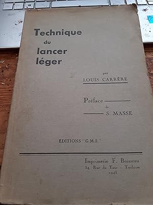 Imagen del vendedor de technique du lancer lger a la venta por MBLIVRES