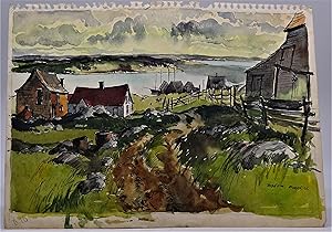 (Original Watercolor) Untitled Landscape