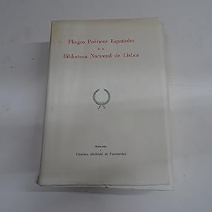 Seller image for PLIEGOS POETICOS ESPAOLES DE LA BIBLIOTECA NACIONAL DE LISBOA. 2 vols.: Estudio y Facsmil. Homenaje a Carolina Michelis de Vasconcelos. for sale by Librera J. Cintas