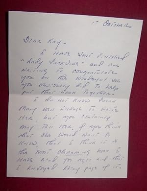 Manuscript Letter Signed by Joe Minott to Mrs. Rowland Evans ["Kay Evans"] in Original Envelope
