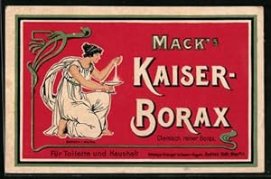 Vertreterkarte Wien, Mack`s Kaiser Borax, Chemisch reiner Borax