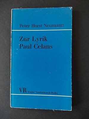 Bild des Verkufers fr Zur Lyrik Paul Celans. Kleine Vandenhoeck-Reihe ; 286/287 zum Verkauf von Antiquariat-Fischer - Preise inkl. MWST