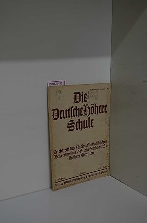 Seller image for Die Deutsche hhere Schule. Heft 1 1938 for sale by ralfs-buecherkiste