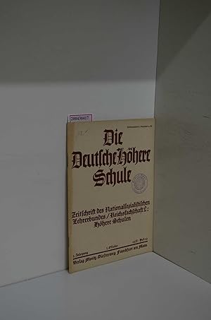 Seller image for Die Deutsche hhere Schule Heft 19 1938 for sale by ralfs-buecherkiste