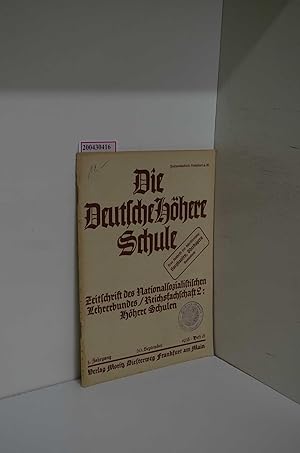 Seller image for Die Deutsche hhere Schule Heft 18 1938 for sale by ralfs-buecherkiste