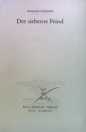 Seller image for Der siebente Feind. for sale by books4less (Versandantiquariat Petra Gros GmbH & Co. KG)