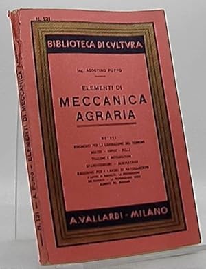 Seller image for Elementi di Meccanica Agraria Motori for sale by Antiquariat Unterberger