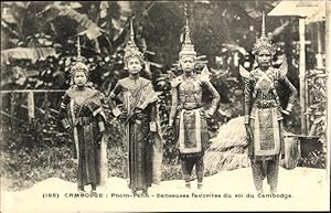 Ansichtskarte / Postkarte Phnom Penh Kambodscha, Danseuses favorites du roi, Tänzerinnen