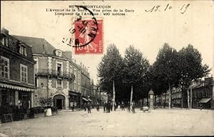 Ansichtskarte / Postkarte Montlucon Allier, L'Avenue de la Gare, Vue prise de la Gare