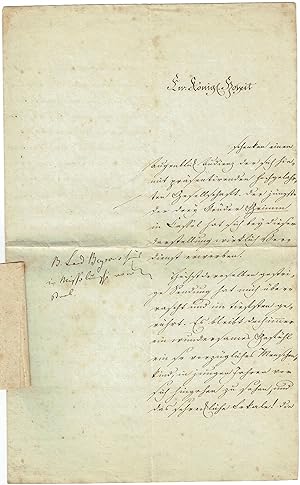 Brief von Schreiberhand (John) mit eigenh. U. "unterthänigst JWvGoethe" (deutsche Schrift), eigen...