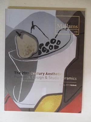 Image du vendeur pour The 20th Century Aesthetic: Paintings Design & Studio Ceramics 22nd May 2013 mis en vente par GREENSLEEVES BOOKS
