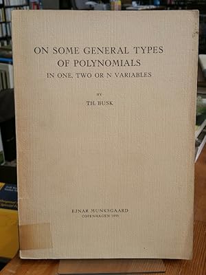 Seller image for On some general types of polynomials in one, two or n variables. for sale by Antiquariat Thomas Nonnenmacher