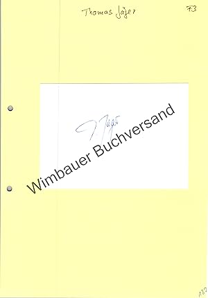 Seller image for Original Autogramm Thomas Jger sterr. Automobilrennfahrer /// Autogramm Autograph signiert signed signee for sale by Antiquariat im Kaiserviertel | Wimbauer Buchversand