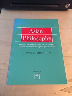 Seller image for Asian Philosophy: Volume 1 Number 1 1991 for sale by Dreadnought Books