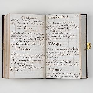 Carnet manuscrit d'un marchand de chevaux dans les Hautes-Pyrénées.