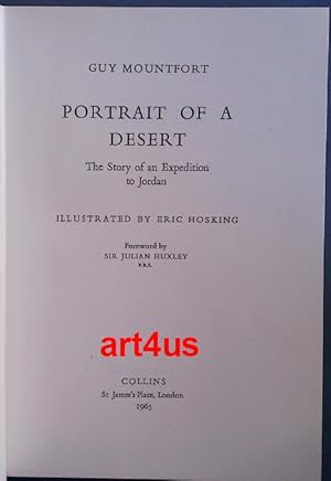 Bild des Verkufers fr Portrait of a Desert : The Story of an Expedition to Jordon. zum Verkauf von art4us - Antiquariat