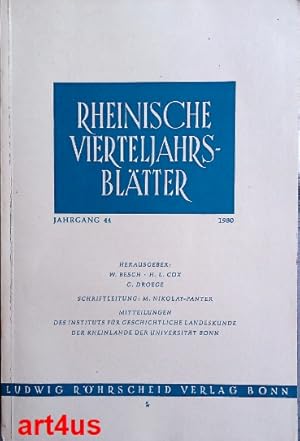 Rheinische Vierteljahrsblätter (13 Bände) Jahrgang 44 (1980) - Jahrgang 56 (1992)