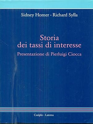 Bild des Verkufers fr Storia dei tassi di interesse zum Verkauf von Librodifaccia