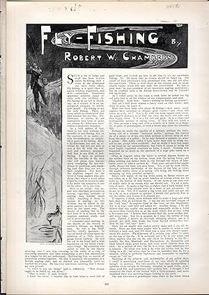 Imagen del vendedor de PRINT: "Fly-fishing". 1st Appearance short story from Harper's Weekly; March 19, 1904 a la venta por Dorley House Books, Inc.