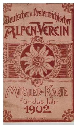 Bild des Verkufers fr Mitglied-Karte fr das Jahr 1902. zum Verkauf von Dobben-Antiquariat Dr. Volker Wendt