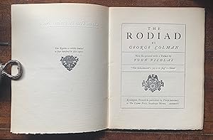 The Rodiad by George Colman. Now Re-printed with a Preface by Yvon Nicholas. [Cayme Press Pamphle...