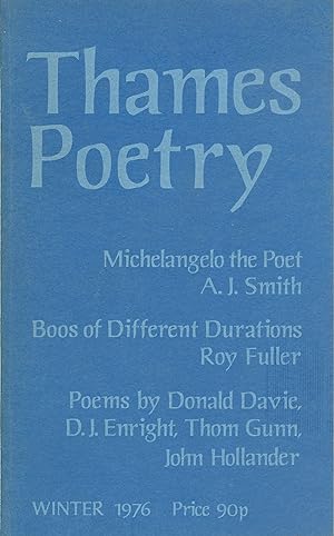 Thames Poetry. Winter 1975/6. Vol 1. Nos.1