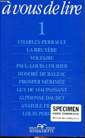 Seller image for A vous de lireTome 1 for sale by Le-Livre