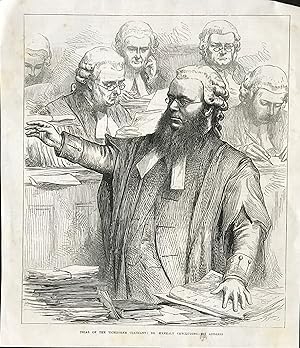 Trial of the Tichborne Claimant: Dr Kenealy Concluding His Address.Judge. Original engraved Print