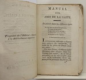 Manuel des amis de la gaité, ou Choix de petites histoires intéressantes, poésies, anecdotes, ave...