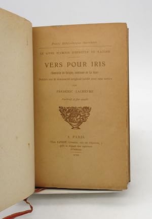 Imagen del vendedor de Vers pour Iris (Henriette de Coligny, comtesse de La Suze) a la venta por L'Ancienne Librairie