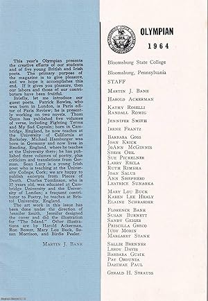Olympian 1964. A Literary Magazine, published by the Students, Bloomsburg State College, Pennsylv...