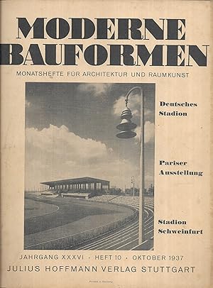 Moderne Bauformen. Monatshefte für Architektur und Raumkunst. Jahrgang XXXVI - Heft 10 - Oktober ...