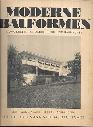 Moderne Bauformen. Monatshefte für Architektur und Raumkunst. Jahrgang XXXIII - Heft 1 - Januar 1...