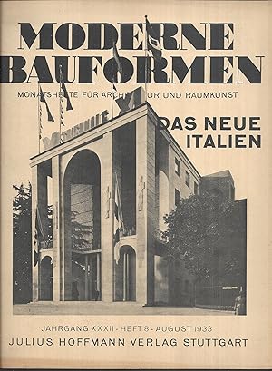 Moderne Bauformen. Monatshefte für Architektur und Raumkunst. Jahrgang XXXII - Heft 8 - August 1933.