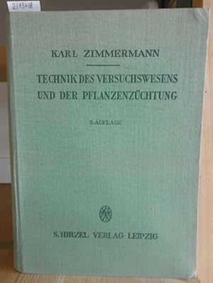 Bild des Verkufers fr Technik des Versuchswesens und der Pflanzenzchtung. 3.,neubearb.Aufl., zum Verkauf von Versandantiquariat Trffelschwein