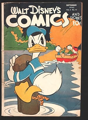 Walt Disney's Comic& Stories #36 1943-Dell-Mickey-Donald and more-Carl Barks art -WWII era-war in...
