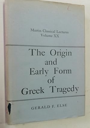 Bild des Verkufers fr The Origin and Early Form of Greek Tragedy. zum Verkauf von Plurabelle Books Ltd