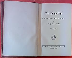 Seller image for Die Bergpredigt. Verdeutscht und vergegenwrtigt. for sale by biblion2