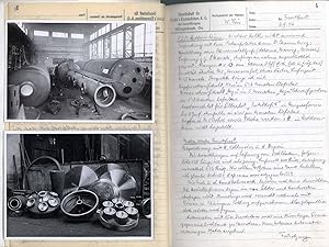 1) Handschriftliche Originalberichte eines Monteurs der Linde's Eismaschinen AG vom 4.9.1946 bis ...