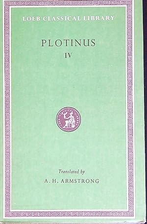 Bild des Verkufers fr Plotinus IV zum Verkauf von Librodifaccia