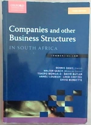 Imagen del vendedor de Companies & Other Business Structures in South Africa. Commercial Law a la venta por Chapter 1
